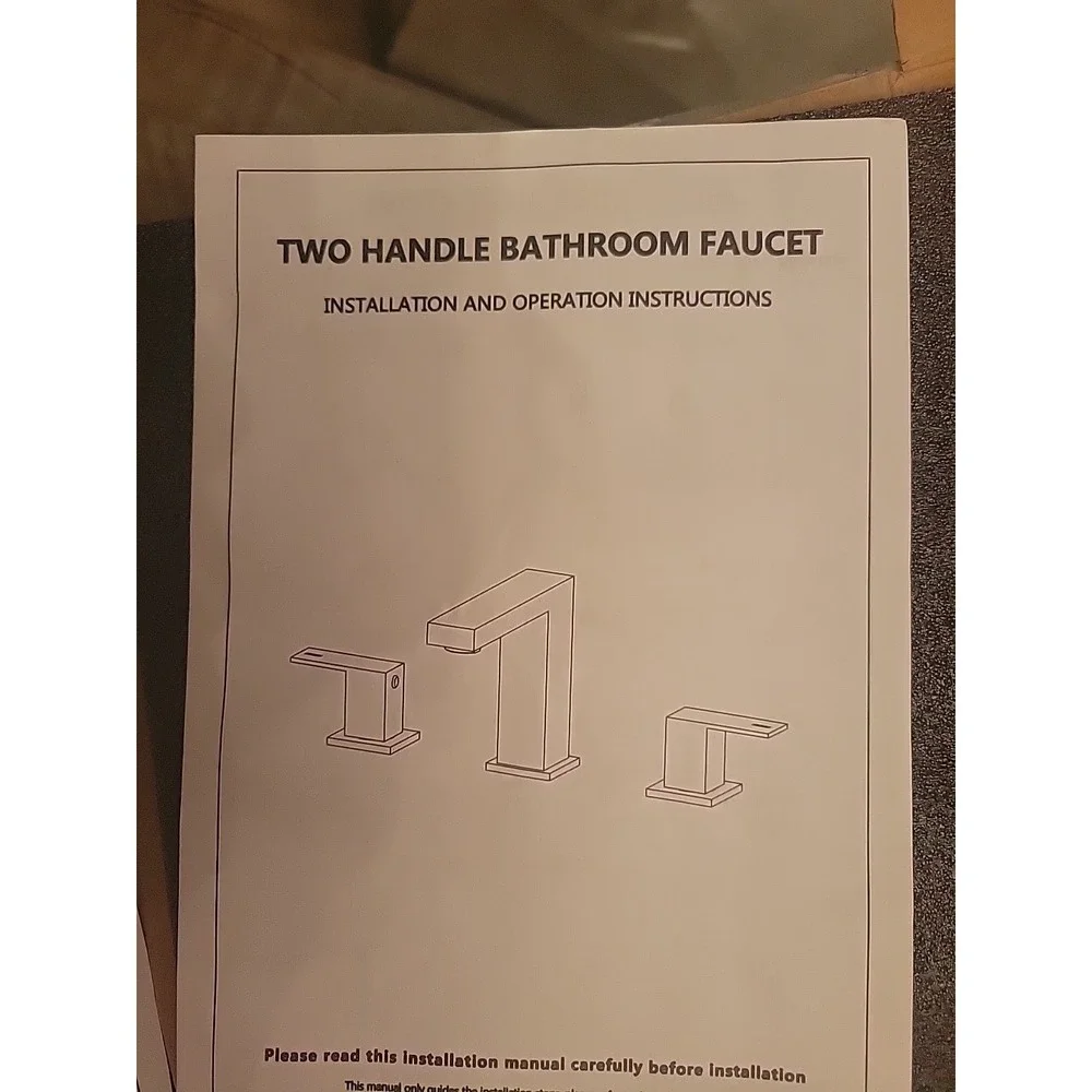 Faucet Matte Brushed Nickel, 2 Handle 3 Holes 8 inch Widespread for any sink